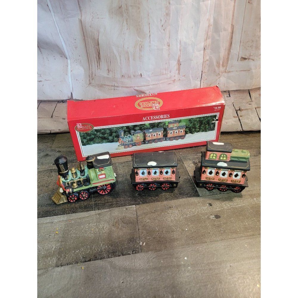 Dickens collection train set AS IS Village accessory Xmas decor